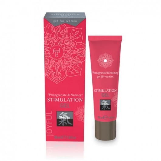 Возбуждающий интимный гель для двоих STIMULATION GEL Pomegranate   Nutmeg - 30 мл. - Shiatsu - купить с доставкой в Бийске