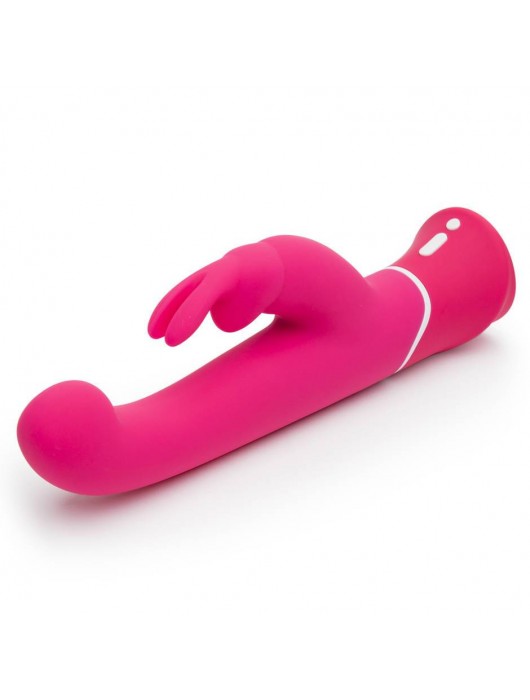 Розовый вибратор-кролик G-Spot Rechargeable Rabbit Vibrator - 24,1 см. - Happy Rabbit