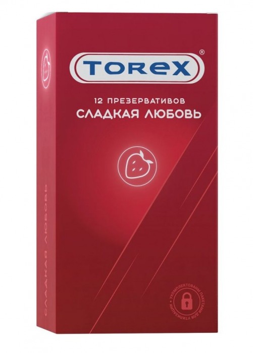 Презервативы Torex  Сладкая любовь  с ароматом клубники - 12 шт. - Torex - купить с доставкой в Бийске