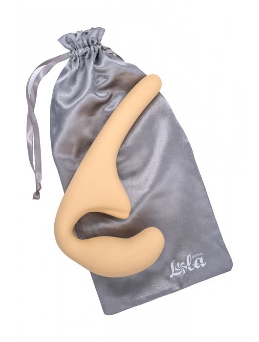 Бежевый безремневой страпон Seduction - 20,5 см. - Lola Games - купить с доставкой в Бийске