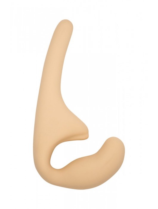 Бежевый безремневой страпон Seduction - 20,5 см. - Lola Games - купить с доставкой в Бийске