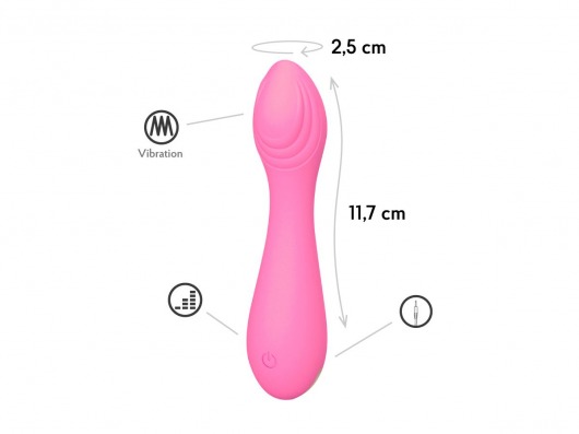 Розовый мини-вибратор Mephona - 11,7 см. - Le Frivole
