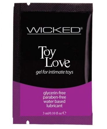 Лубрикант на водной основе для использования с игрушками WICKED Toy Love - 3 мл. - Wicked - купить с доставкой в Бийске