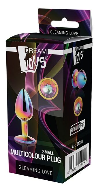 Голографическая анальная втулка с радужным кристаллом - 7,1 см. - Dream Toys - купить с доставкой в Бийске