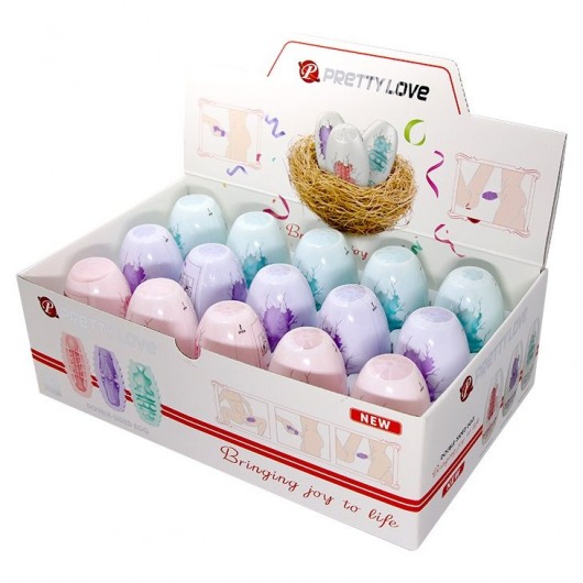 Набор из 15 мини-мастурбаторов Fantastic Egg Hard Boiled - Baile - в Бийске купить с доставкой