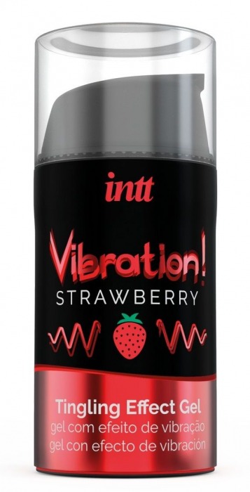 Жидкий интимный гель с эффектом вибрации Vibration! Strawberry - 15 мл. - INTT - купить с доставкой в Бийске