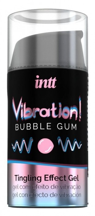 Жидкий интимный гель с эффектом вибрации Vibration! Bubble Gum - 15 мл. - INTT - купить с доставкой в Бийске