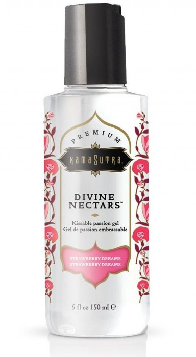 Гель-лубрикант на водной основе Divine Nectars Strawberry Dream с ароматом клубники - 150 мл. - Kama Sutra - купить с доставкой в Бийске
