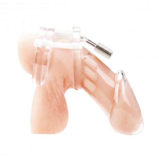 Прозрачная клетка целомудрия Acrylic See-thru Chastity Cage - BlueLine - купить с доставкой в Бийске