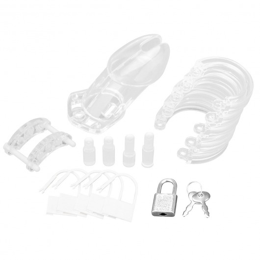 Прозрачная клетка целомудрия Acrylic See-thru Chastity Cage - BlueLine - купить с доставкой в Бийске