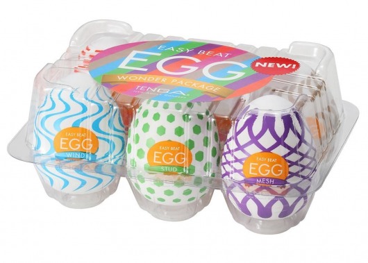 Набор из 6 мастурбаторов Tenga EGG IV с различным рельефом - Tenga - в Бийске купить с доставкой