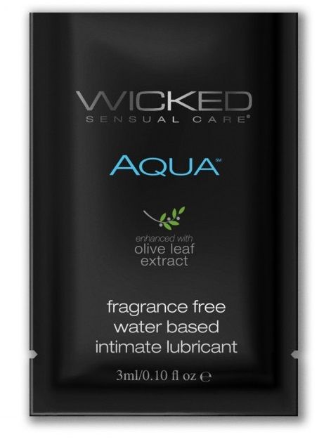 Легкий лубрикант на водной основе с алое Wicked Aqua - 3 мл. - Wicked - купить с доставкой в Бийске