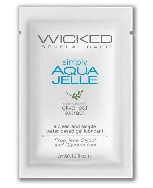 Гель-лубрикант Simply Aqua Jelle - 3 мл. - Wicked - купить с доставкой в Бийске