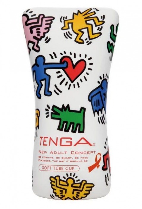 Мастурбатор-туба Keith Haring Soft Tube CUP - Tenga - в Бийске купить с доставкой