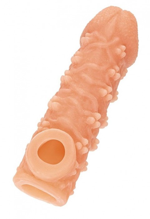 Телесная закрытая насадка с пучками шишечек Cock Sleeve Size S - 13,8 см. - KOKOS - в Бийске купить с доставкой Телесная закрытая насадка с пучками шишечек Cock Sleeve Size S - 13,8 см. - KOKOS - в Бийске купить с доставкой
