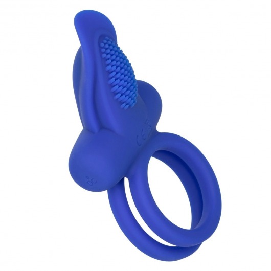 Синее перезаряжаемое эрекционное кольцо Silicone Rechargeable Dual Pleaser Enhancer - California Exotic Novelties - в Бийске купить с доставкой