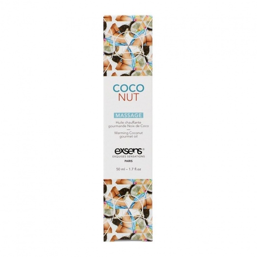 Разогревающее массажное масло с ароматом кокоса Gourmet Coconut - 50 мл. - Exsens - купить с доставкой в Бийске