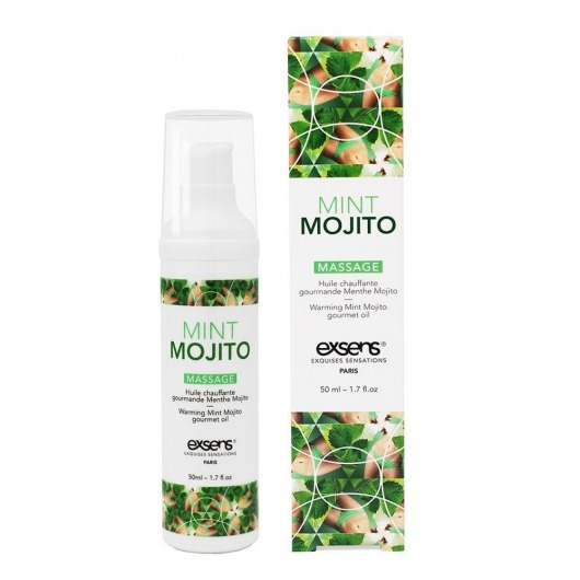 Разогревающее массажное масло с ароматом мохито Gourmet Mint Mojito - 50 мл. - Exsens - купить с доставкой в Бийске