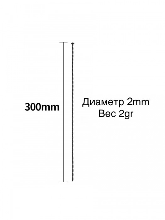 Черный уретральный стимулятор - 30 см. - Rubber Tech Ltd - купить с доставкой в Бийске