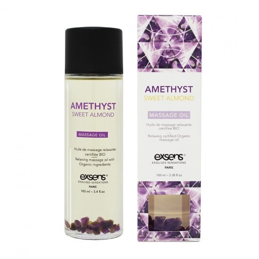 Органическое массажное масло AMETHYST SWEET ALMOND - 100 мл. - Exsens - купить с доставкой в Бийске