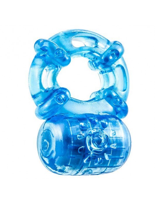 Голубое эрекционное виброкольцо Reusable 5 Function Cock Ring - Blush Novelties - в Бийске купить с доставкой