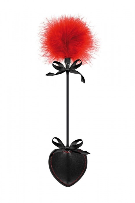 Стек с пуховкой Sweet Caress Feather Whip - 44 см. - Sweet Caress - купить с доставкой в Бийске