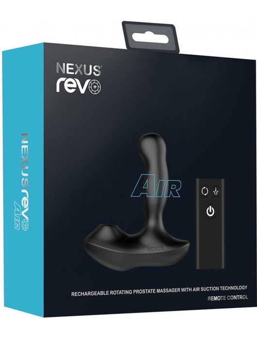 Черный вибратор-ротатор для стимуляции простаты Nexus Revo Air - Nexus Range - в Бийске купить с доставкой