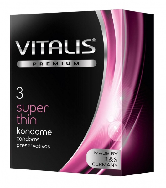 Ультратонкие презервативы VITALIS PREMIUM super thin - 3 шт. - Vitalis - купить с доставкой в Бийске