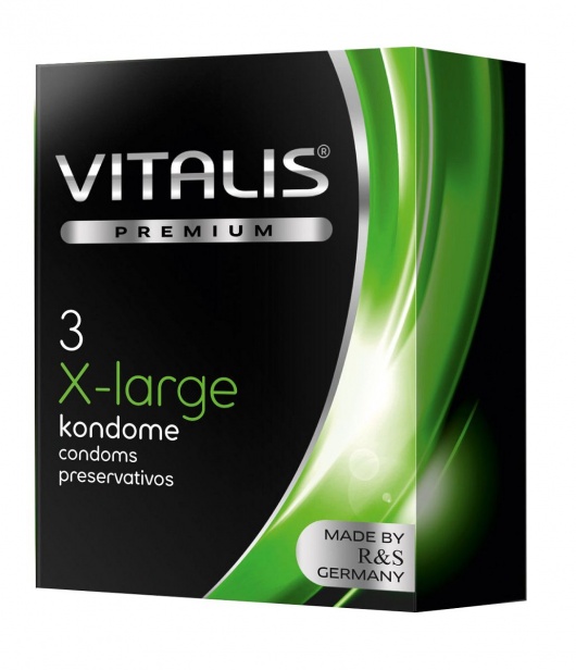 Презервативы увеличенного размера VITALIS PREMIUM x-large - 3 шт. - Vitalis - купить с доставкой в Бийске