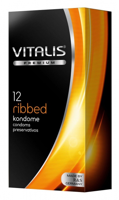 Ребристые презервативы VITALIS PREMIUM ribbed - 12 шт. - Vitalis - купить с доставкой в Бийске