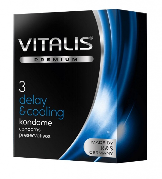 Презервативы VITALIS PREMIUM delay   cooling с охлаждающим эффектом - 3 шт. - Vitalis - купить с доставкой в Бийске