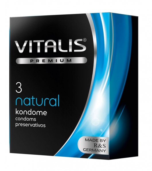 Классические презервативы VITALIS PREMIUM natural - 3 шт. - Vitalis - купить с доставкой в Бийске