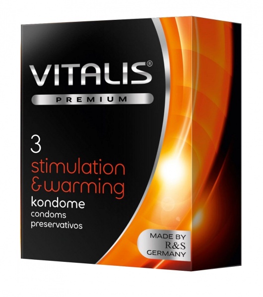 Презервативы VITALIS PREMIUM stimulation   warming с согревающим эффектом - 3 шт. - Vitalis - купить с доставкой в Бийске