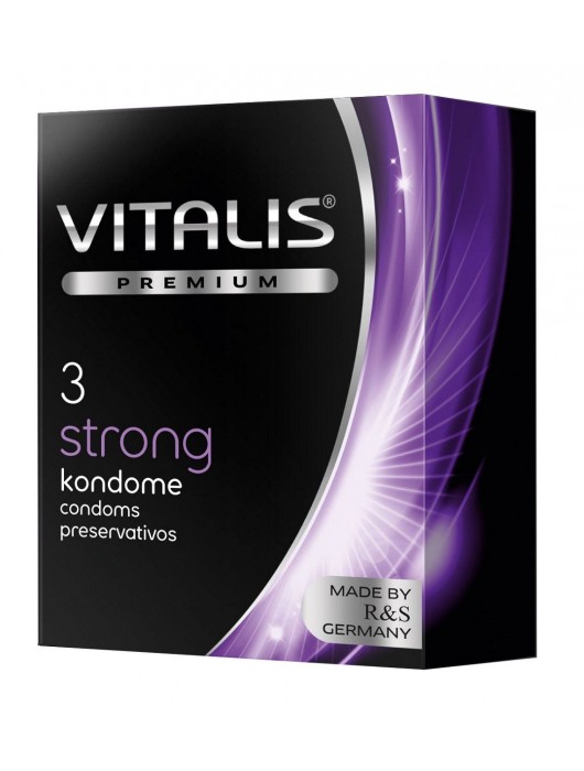 Презервативы с утолщенной стенкой VITALIS PREMIUM strong - 3 шт. - Vitalis - купить с доставкой в Бийске