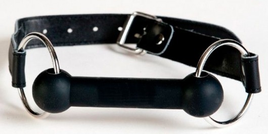 Чёрный кляп-трензель на кожаных ремешках - ToyFa - купить с доставкой в Бийске