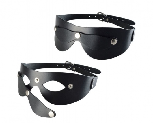 Черная кожаная маска  Новичок - Sitabella - купить с доставкой в Бийске