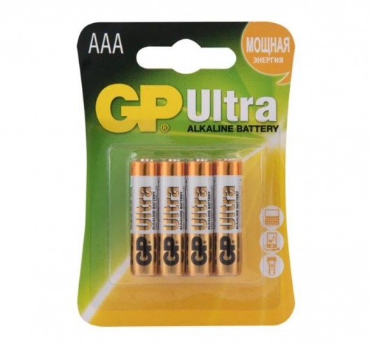 Батарейки алкалиновые GP Ultra Alkaline 24А AАA/LR03 - 4 шт. - Элементы питания - купить с доставкой в Бийске