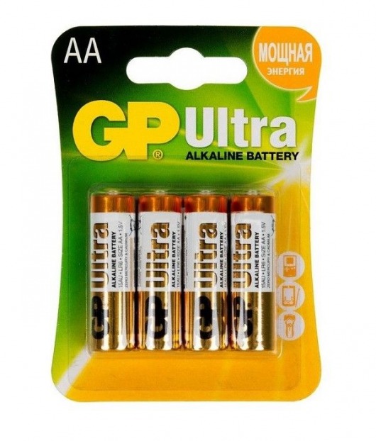 Батарейки алкалиновые GP Ultra Alkaline AA/LR6 - 4 шт. - Элементы питания - купить с доставкой в Бийске