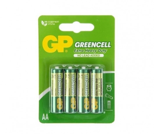 Батарейки солевые GP GreenCell AA/R6G - 4 шт. - Элементы питания - купить с доставкой в Бийске