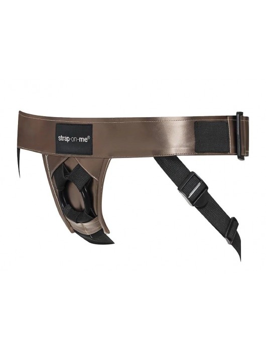Бронзовый пояс для насадок Curious Harness - Strap-on-me - купить с доставкой в Бийске