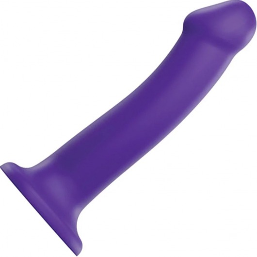 Фиолетовый фаллоимитатор-насадка Strap-On-Me Dildo Dual Density size L - 19 см. - Strap-on-me - купить с доставкой в Бийске