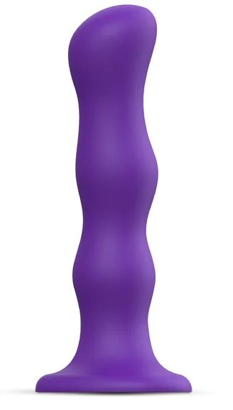 Фиолетовая насадка Strap-On-Me Dildo Geisha Balls size M - Strap-on-me - купить с доставкой в Бийске