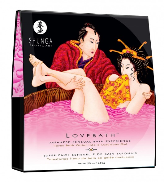 Соль для ванны Lovebath Dragon Fruit, превращающая воду в гель - 650 гр. - Shunga - купить с доставкой в Бийске