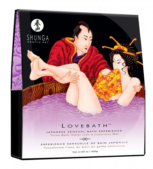 Соль для ванны Lovebath Sensual lotus, превращающая воду в гель - 650 гр. - Shunga - купить с доставкой в Бийске