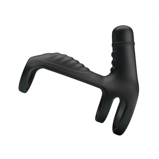 Черная вибронасадка на пенис Vibrating Penis Sling - Baile - в Бийске купить с доставкой