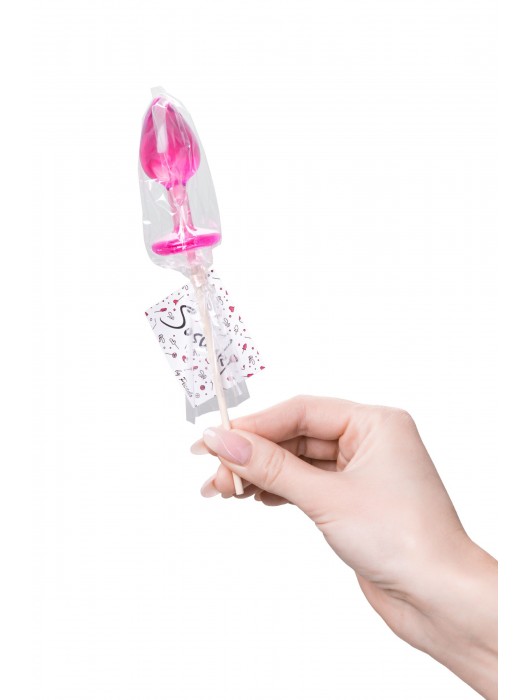 Розовый леденец  в форме анальной втулки со вкусом айриш крим - 29 гр. - Sosuчki - купить с доставкой в Бийске