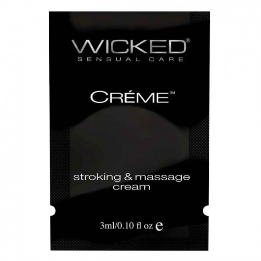 Крем для массажа и мастурбации Wicked Stroking and Massage Creme - 3 мл. - Wicked - купить с доставкой в Бийске