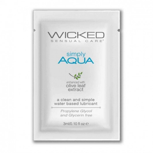 Легкий лубрикант на водной основе Wicked Simply AQUA - 3 мл. - Wicked - купить с доставкой в Бийске