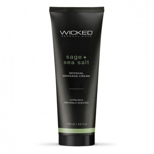 Массажный легкий крем WICKED Sage plus Sea Salt - 120 мл. - Wicked - купить с доставкой в Бийске