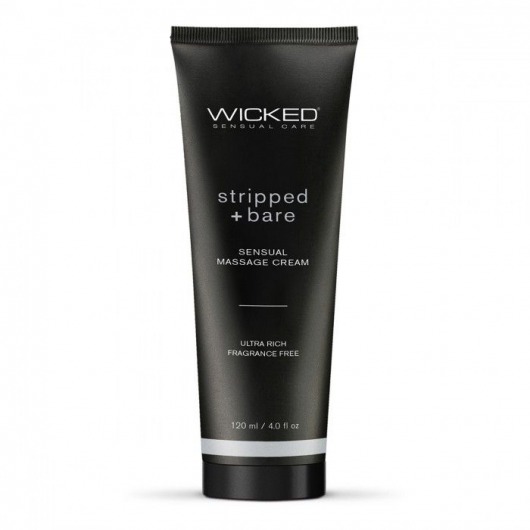 Массажный легкий крем WICKED Stripped plus Bare - 120 мл. - Wicked - купить с доставкой в Бийске